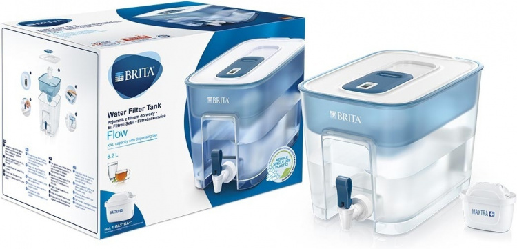 BRITA Flow waterfiltertank met dispenser, 8,2 l BRITA Flow waterfiltertank met dispenser, 8,2 l