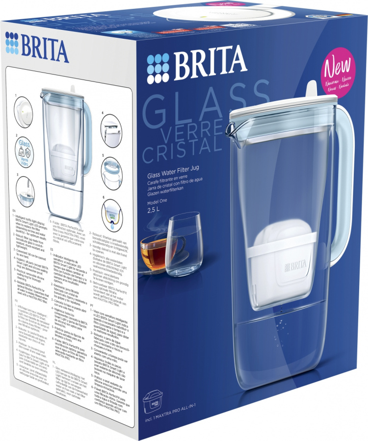 BRITA Glazen kan, glas, 1,5L BRITA Glazen kan, glas, 1,5L