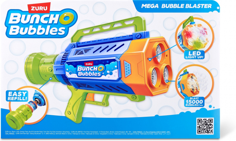 BUNCH O BUBBLES Mega Bubble Blaster - groot gemotoriseerd bellenblaaspistool