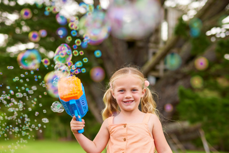 BUNCH O BUBBLES Mega Bellenblaster - groot gemotoriseerd bellenblaaspistool