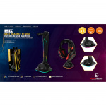 EgoGear Headsetställ SAC1 RGB Med 4xUSB-portar och Type-C 1m