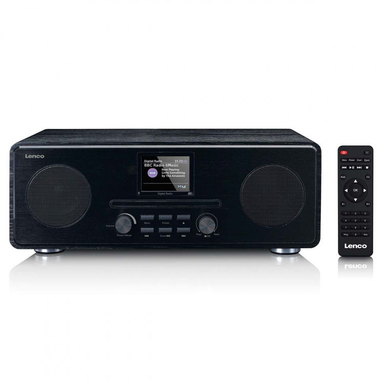 Lenco DAB+ FM-radio met CD MP3-speler Bluetooth® Zwart Lenco DAB+ FM-radio met CD MP3-speler Bluetooth® Zwart