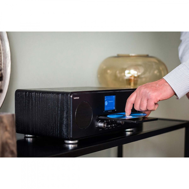 Lenco DAB+ FM-radio met CD MP3-speler Bluetooth® Zwart Lenco DAB+ FM-radio met CD MP3-speler Bluetooth® Zwart