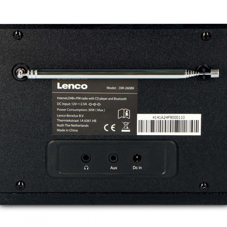 Lenco Internet / DAB+ / FM-radio met CD-speler en Bluetooth® Zwart