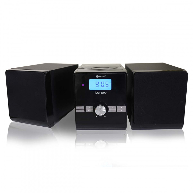 Lenco Micro set met CD/MP3 Bluetooth® USB afstandsbediening Zwart