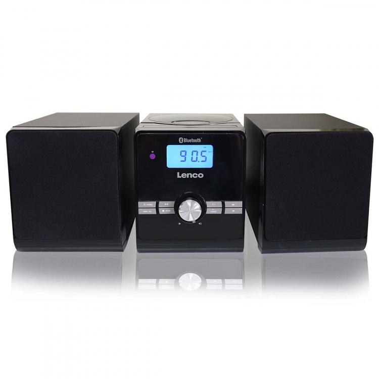 Lenco Micro set met CD/MP3 Bluetooth® USB afstandsbediening Zwart