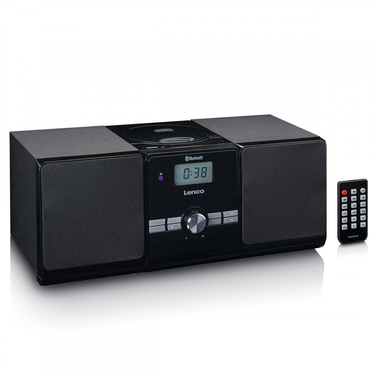 Lenco Micro set met CD/MP3 Bluetooth® USB afstandsbediening Zwart
