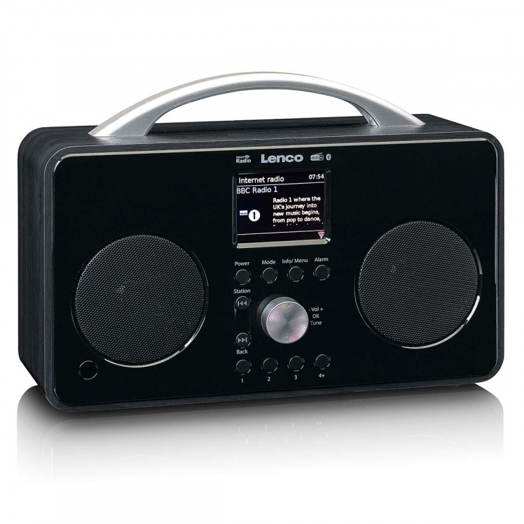 Lenco Internet DAB+/FM-radio met Bluetooth-afstandsbediening en oplaadbare batterij