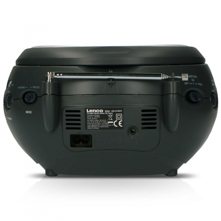 Lenco Draagbare stereo FM-radio met CD Wit