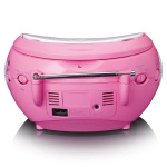 Lenco Boombox met CD-speler FM-radio en stickers Roze