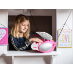 Lenco Boombox met CD-speler FM-radio en stickers Roze