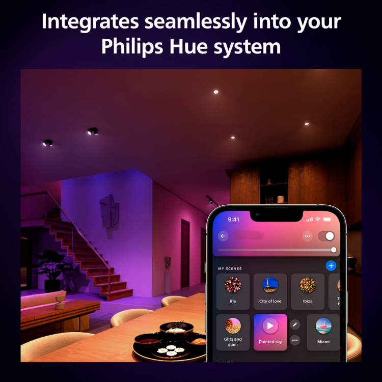 Philips Hue White and Color Ambiance GU10 400lm 3-pack