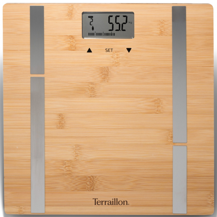 Terraillon Personvåg Bamboo Fit BMI 10-användare, 180 kg Terraillon Personvåg Bamboo Fit BMI 10-användare, 180 kg