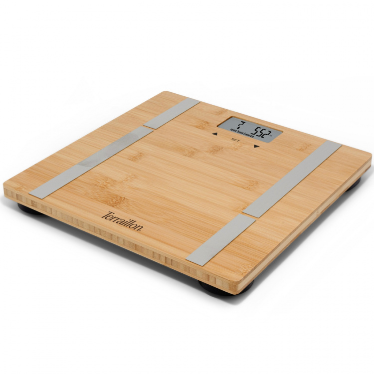 Terraillon Personvåg Bamboo Fit BMI 10-användare, 180 kg Terraillon Personvåg Bamboo Fit BMI 10-användare, 180 kg