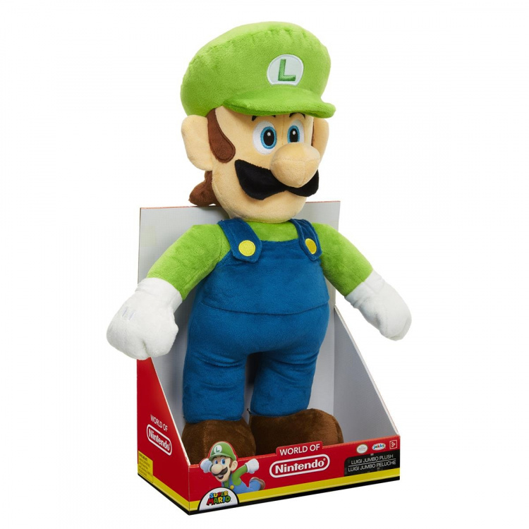 JAKKS Pacific Super Mario Pluche Jumbo Luigi
