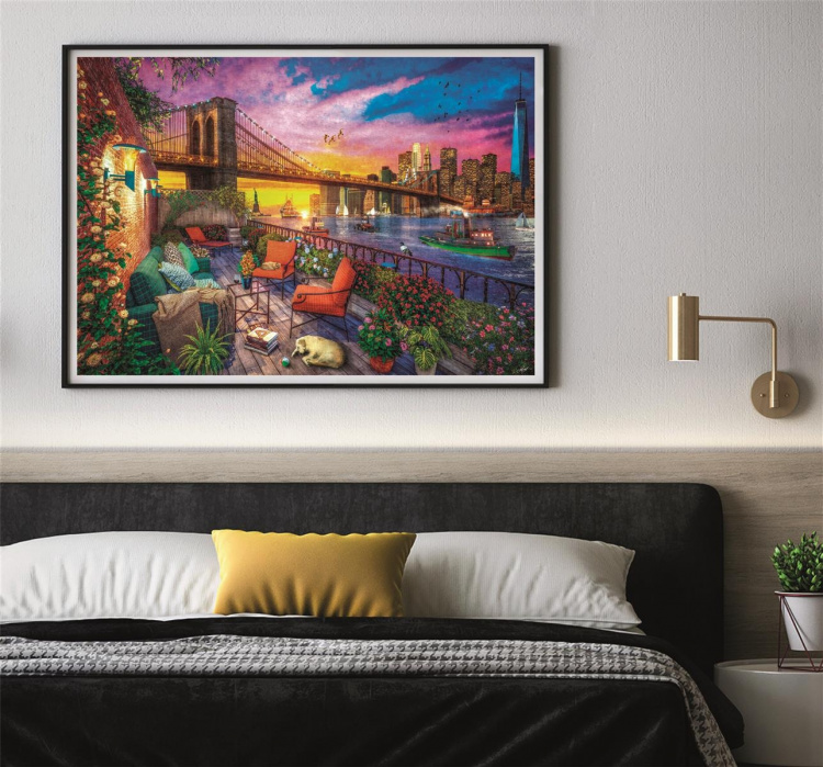 Clementoni 3000 stuks High Quality Collection Manhattan balkon zonsondergang