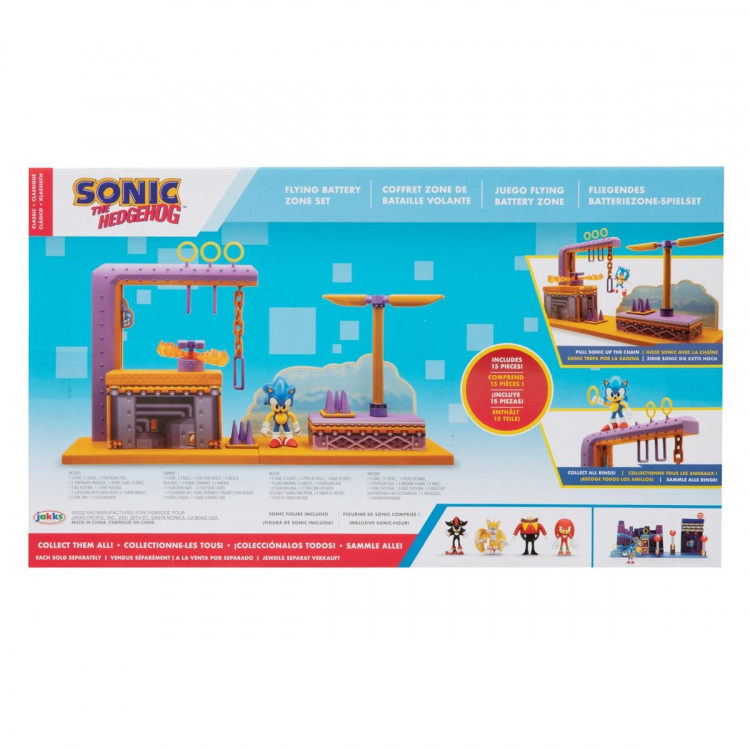 JAKKS Pacific Sonic the Hedgehog 2.5 Inch Speelset Vliegende Batterij Zone JAKKS Pacific Sonic the Hedgehog 2.5 Inch Speelset Vliegende Batterij Zone