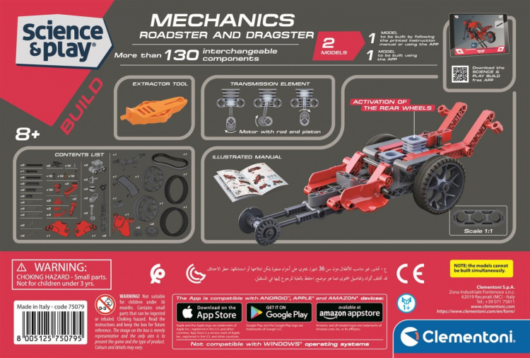 Clementoni Mechanisch laboratorium Roadster en Dragster