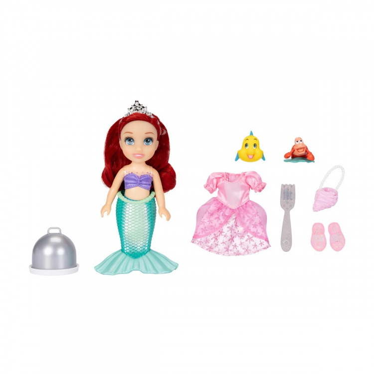 JAKKS Pacific Disney Prinses 6 Inch Petite Pop met Extra Mode & Accessoires Sea to Land Ariel
