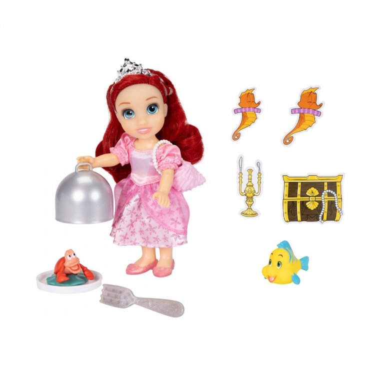 JAKKS Pacific Disney Prinses 6 Inch Petite Pop met Extra Mode & Accessoires Sea to Land Ariel