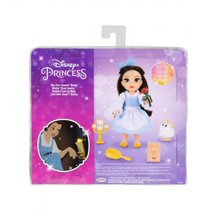 JAKKS Pacific Disney Princess 6 Inch Kleine Pop met Extra Mode & Accessoires Be Our Guest Belle