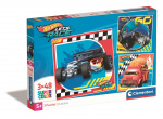 Clementoni 3x48 puzzels kinderen hotwheels