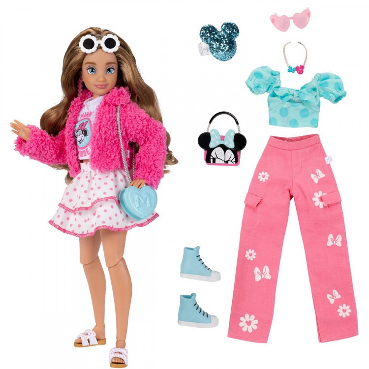 JAKKS Pacific Disney 4EVER Fashion Doll met extra mode geïnspireerd door Minnie