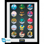 Abysse POKEMON - Ingelijste print Pokeballs (30x40)