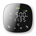 Nedis SmartLife Luchtkwaliteitsmonitor | Wi-Fi | Inclusief display | Koolstofdioxide (CO2) / Temperatuur / Vochtigheid | Android™ / IOS | Wit / Zwart