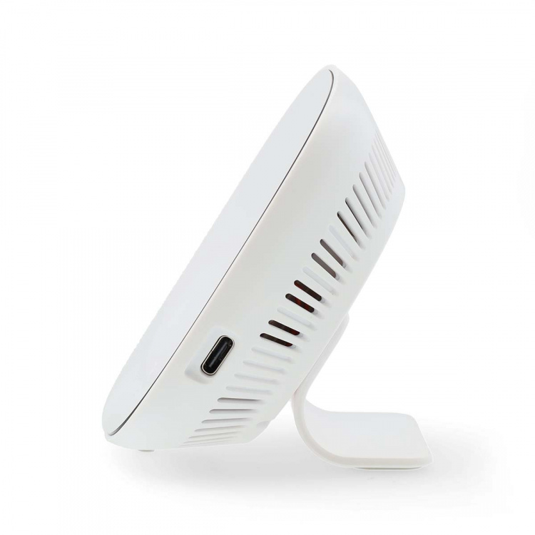 Nedis SmartLife Luchtkwaliteitsmonitor | Wi-Fi | Inclusief display | Koolstofdioxide (CO2) / Temperatuur / Vochtigheid | Android™ / IOS | Wit / Zwart