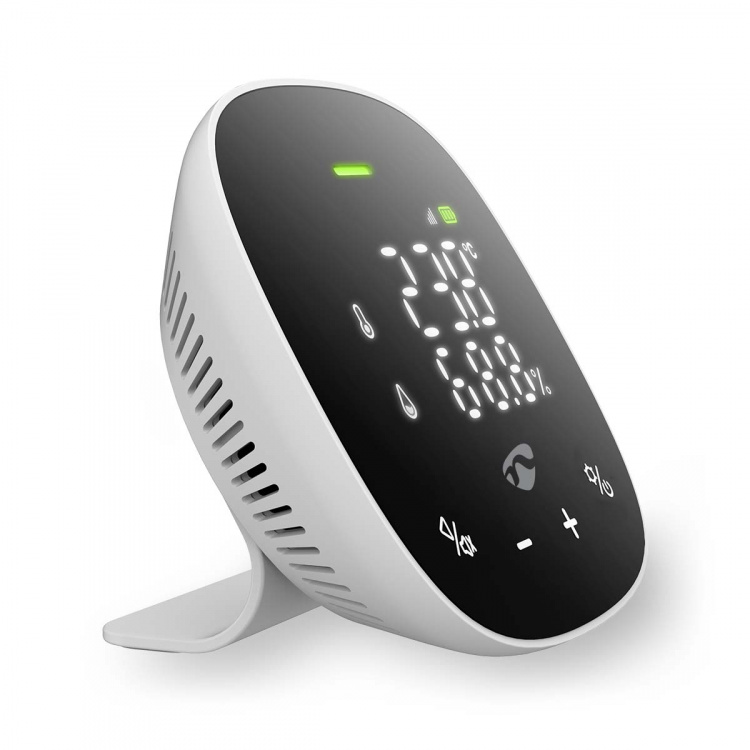 Nedis SmartLife Luchtkwaliteitsmonitor | Wi-Fi | Inclusief display | Koolstofdioxide (CO2) / Temperatuur / Vochtigheid | Android™ / IOS | Wit / Zwart