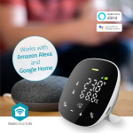 Nedis SmartLife Luchtkwaliteitsmonitor | Wi-Fi | Inclusief display | Koolstofdioxide (CO2) / Temperatuur / Vochtigheid | Android™ / IOS | Wit / Zwart
