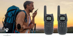 Nedis Walkie talkie Set | 2 Handsets | Tot 10 km | Frequentiekanalen: 8 | PTT / VOX | tot 3 uur | Koptelefoonoutput | Zwart