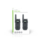Nedis Walkie talkie Set | 2 Handsets | Tot 10 km | Frequentiekanalen: 8 | PTT / VOX | tot 3 uur | Koptelefoonoutput | Zwart