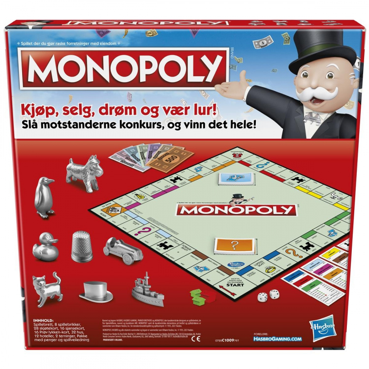 Hasbro Monopoly Klassiek (NO)