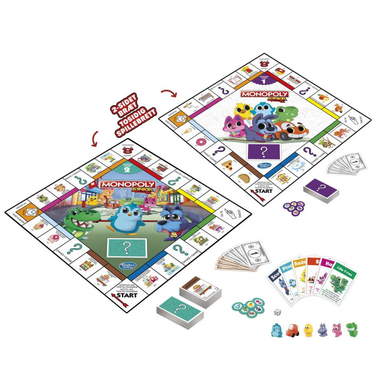 Hasbro Monopoly Junior 2 spellen in 1 (DK/NO)