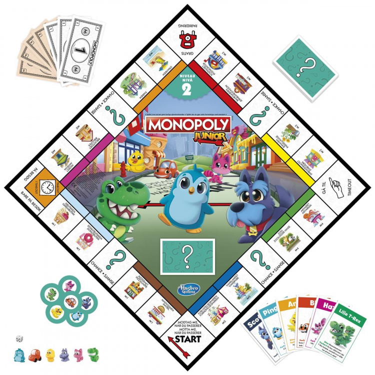 Hasbro Monopoly Junior 2 spellen in 1 (DK/NO)