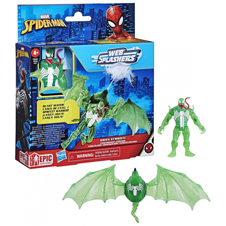 Spider-Man Web Splashers Figuur & Voertuig Green Symbiote