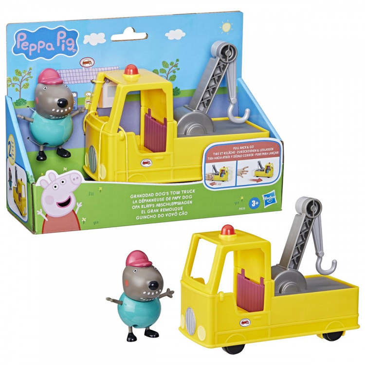 Hasbro Peppa Pig Opa Honden Takelwagen