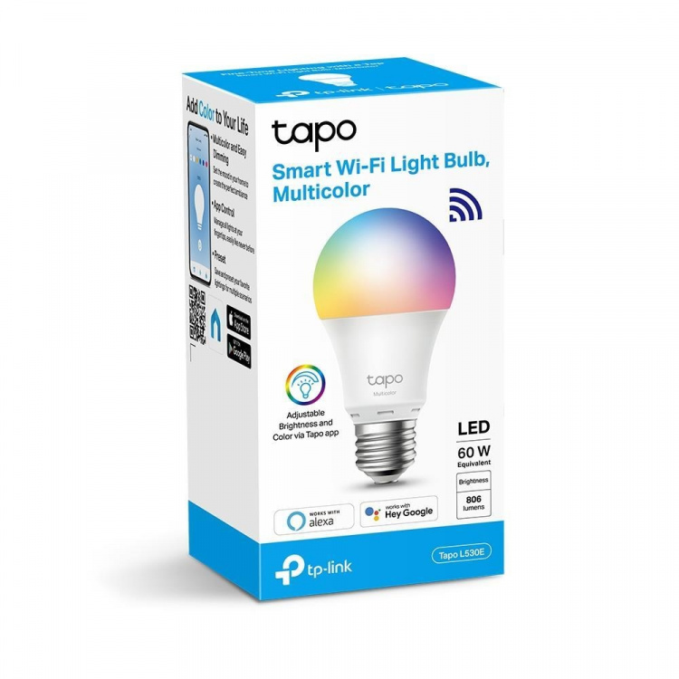 TP-Link Tapo Slimme Wi-Fi-lamp, Veelkleurig, E27 /Tapo L530E