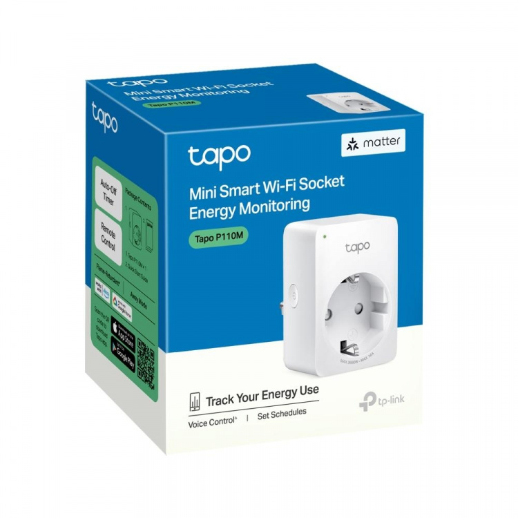 TP-Link Tapo Mini Slimme Wi-Fi-stopcontact, energiemonitoring,atter /Tapo P110M