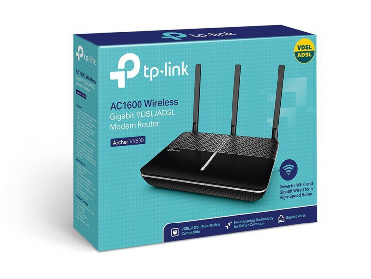 TP-Link AC1600 Draadloze Gigabit VDSL/ADSL Modem Router /Archer VR600 TP-Link AC1600 Draadloze Gigabit VDSL/ADSL Modem Router /Archer VR600