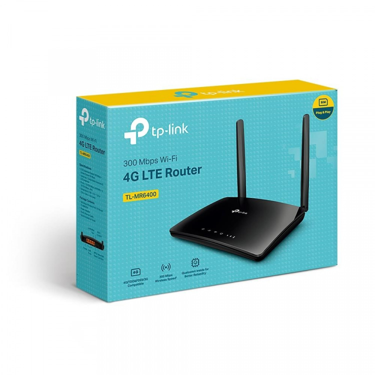 TP-Link 300Mbps Draadloze N 4G LTE Router / TL-MR6400 TP-Link 300Mbps Draadloze N 4G LTE Router / TL-MR6400