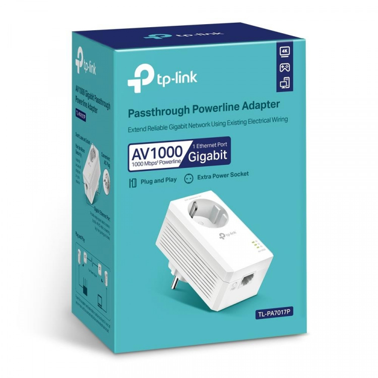TP-Link AV1000 Gigabit Passthrough Powerline Adapter / TL-PA7017P