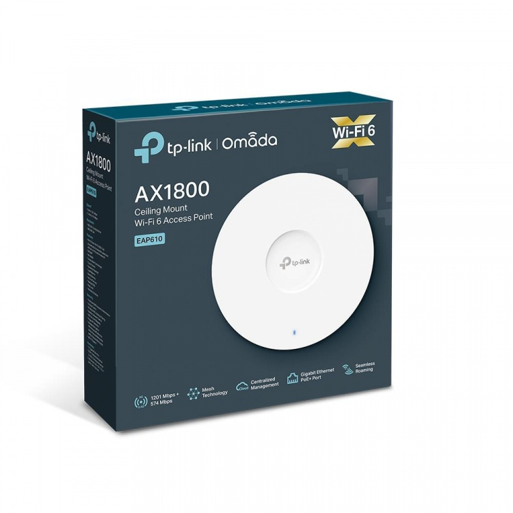 TP-Link AX1800 Draadloos Dual Band Plafondmontage Wi-Fi 6 Access Point /EAP610