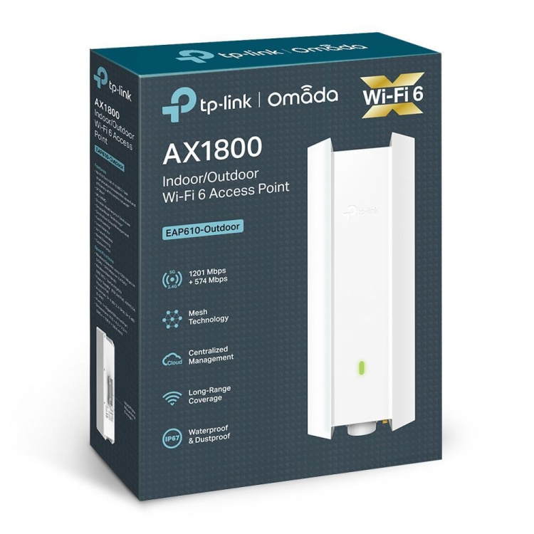 TP-Link AX1800 WiFi 6 toegangspunt voor binnen/buiten TP-Link AX1800 WiFi 6 toegangspunt voor binnen/buiten