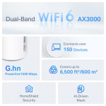 TP-Link Deco PX50 WiFi 6 AX3000 + G1500 Powerline Mesh-systeem voor het hele huis (3-pak)