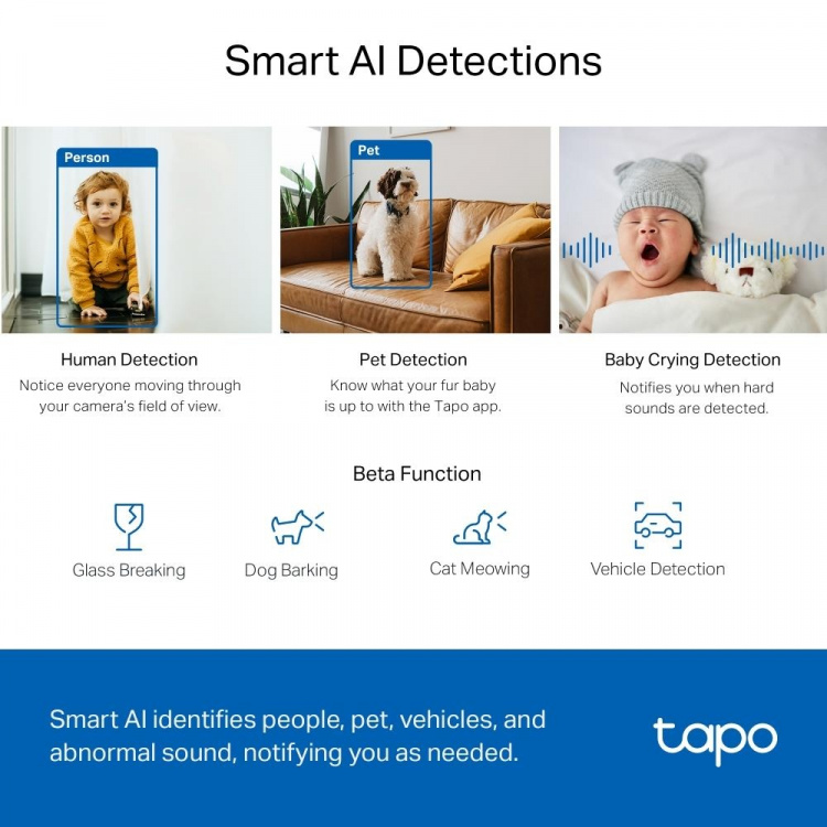 TP-Link Tapo Pan/Tilt AI Home Security Wi-Fi Camera /Tapo C220 TP-Link Tapo Pan/Tilt AI Home Security Wi-Fi Camera /Tapo C220