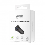 Gear Laddare 12/24V 1xUSB-C + 1xUSB-A PD 30W + QC18.0W MAX Svart