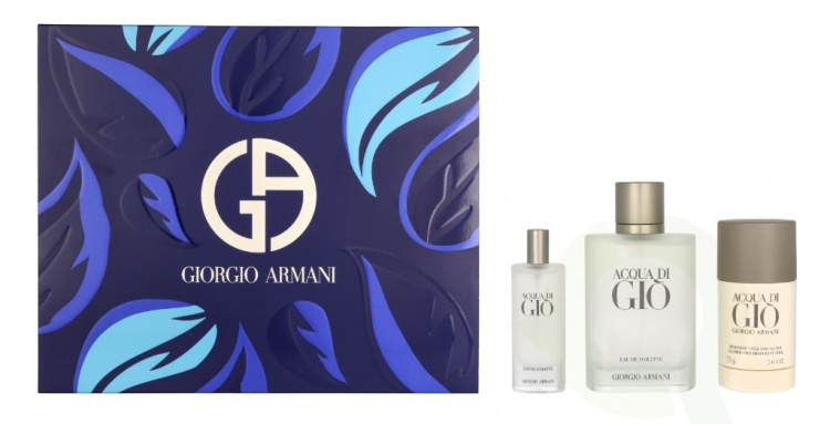 Armani Acqua Di Gio Pour Homme Giftset 190 ml Edt Spray 100ml/Edt Spray 15ml/Deodorant Stick 75g